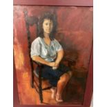 Keith Mirams (Contemporary) oil on board, figure study signed, 82 x 57cm, framed