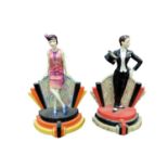 Two Kevin Francis Ritzy Girl Series figures - Hullabalu-lu and Bloomsbury Bo