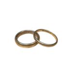 Two 22ct gold wedding rings