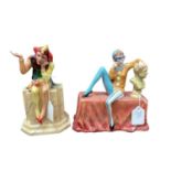 Carlton Ware limited edition figure - The Jester, no.152 of 500, together with what appears to be a