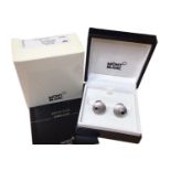 Pair of silver Mount Blanc cufflinks, in box