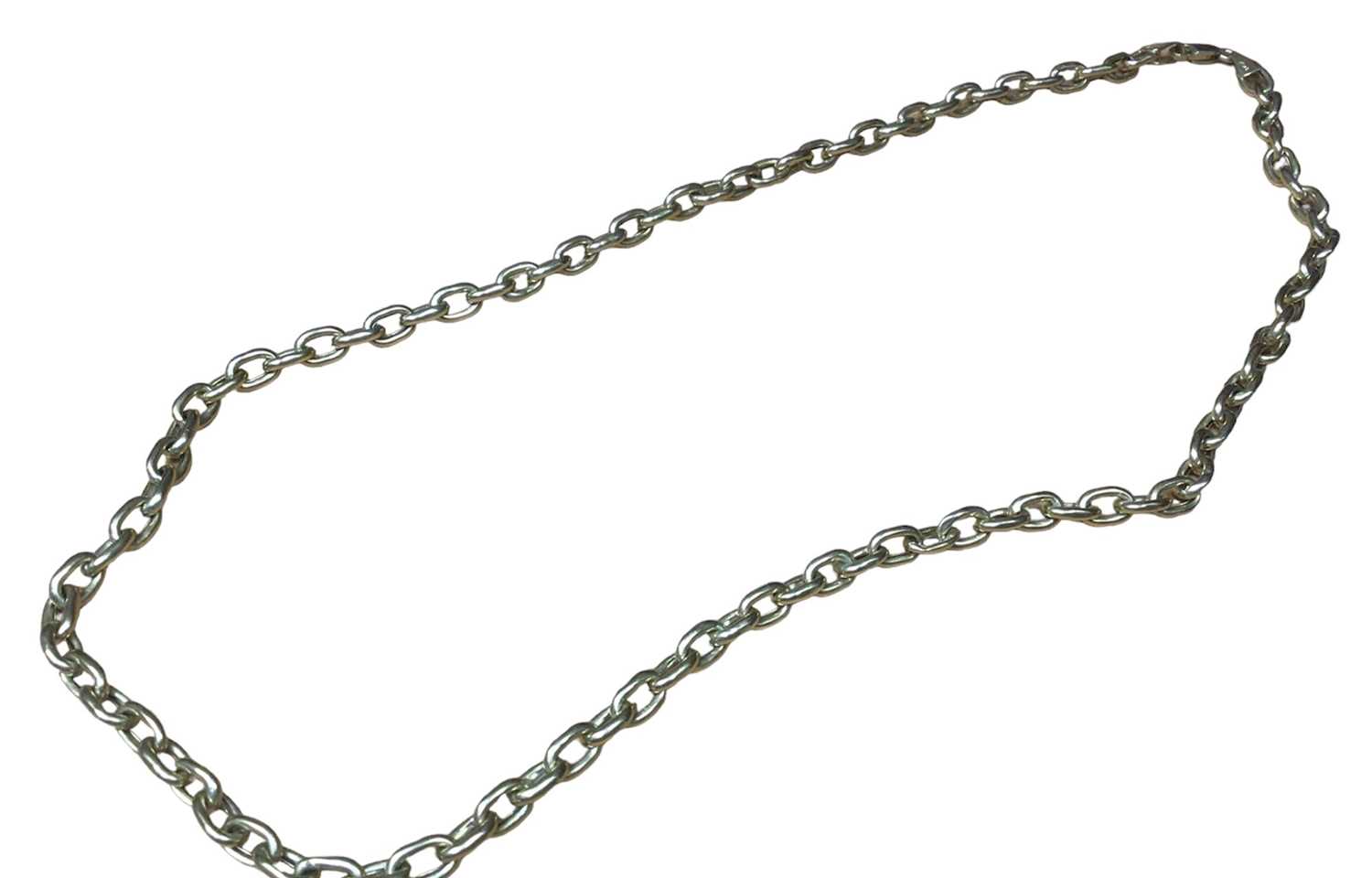 14ct gold chunky trace chain necklace, 50.5cm long