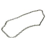 14ct gold chunky trace chain necklace, 50.5cm long