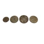 G.B. - Mixed silver coinage to include George III Half Crown VF, Victoria YH Half Crown 1886 GVF-AEF