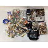 Large collection of pins and badges including Police items