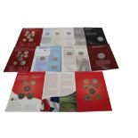 G.B. - Royal Mint brilliant uncirculated mixed coin flatpacks to include 2011 (13 coin set), 2014 (1