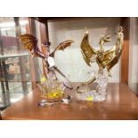 Two Franklin Mint limited edition Dragon sculptures, designed by Michael Whelan, 31cm high and 30cm