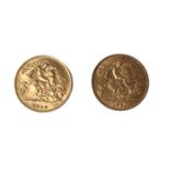 G.B. - Gold Half Sovereigns George V 1911 AVF & 1913 AEF (2 coins)