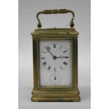 Gilt brass cased repeating carriage clock