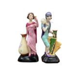 Two Kevin Francis limited edition figures - Clarice Cliff, no.181 of 200 and Charlotte Rhead, no.80