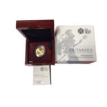 G.B. - Gold proof quarter ounce Britannia £25 2017 (N.B. Boxed with Certificate of Authenticity) (1
