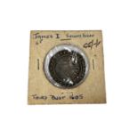 G.B. - Silver hammered James I Six Pence 1605 second issue mint mark Rose (N.B. Obv: Scratches) othe