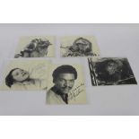Rare collection of five original autographed publicity photographs of Star Wars actors, all signed.
