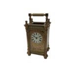 19th century French brass carriage clock