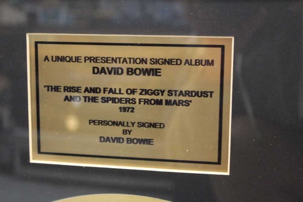 David Bowie signed Ziggy Stardust LP record, mounted in glazed presentation frame. - Image 2 of 7