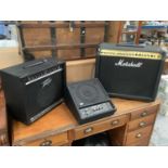 Three Electric Guitar amplifiers to include a Marshall Valvestate 80V model 8080, Peavey Envoy 110,