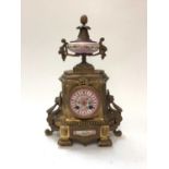 French enamel mantel clock