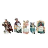 Five Royal Doulton figures - The Professor HN2281, New Companions HN2770, Twilight HN2256, Pretty Po