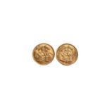 G.B. - Gold Sovereigns Edward VII 1910 EF & George V 1913 GVF (2 coins)