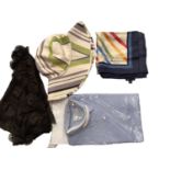 Selection of shawls including Kinnauri shawl Tribal Weavers, Aquascutum silk scarf and check wool sc