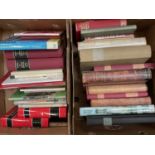 Two boxes of books relating to Suffolk