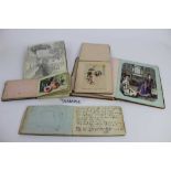 Collection of early 20th century albums drawing, sketches and verse