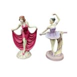 Two Peggy Davies Kevin Francis limited edition figures - Moulin Rouge, no.78 of 200 and Ballet, no.1
