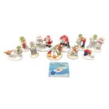 Collection of ten Coalport Characters Snowman figures