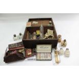 Collection of medical and apothecary bottles, instruments, etc (one box)