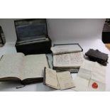 Quantity of handwritten bank ledgers and bound personal letters 1880s - 1950s period belonging to th
