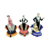 Set of three Kevin Francis Ritzy Girl Series figures - Hullabalu-lu, Bloomsbury Bo and The Ritzy Due