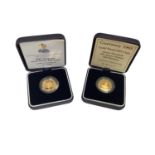 Guernsey - Gold proof £25 coins commemorating 'Queen Elizabeth The Queen Mother' 1995 and Elizabeth