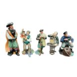 Five Royal Doulton figures - The Laird HN2361, The Puppetmaker HN2253, The Clockmaker HN2279, The Lo