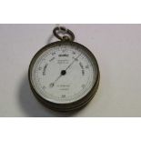 Brass pocket barometer by Pallant London
