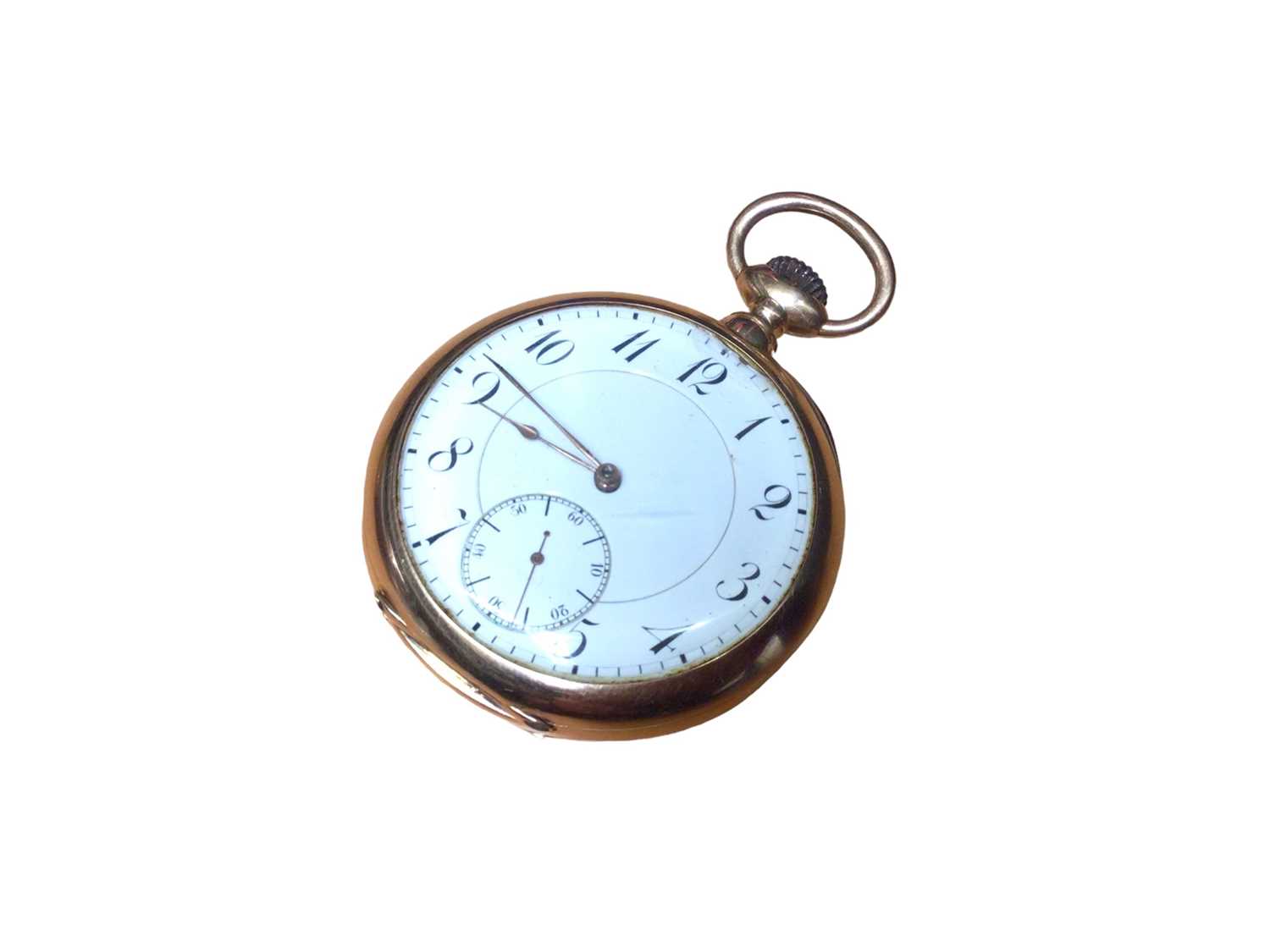 Swiss 18ct gold cased pocket watch