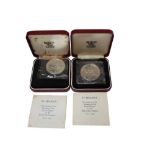 World - Mixed silver proof Crowns in cases of issue to include G.B. silver wedding 1972 x 9, St Hele