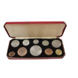 World - Mixed coins & banknotes to include G.B. Elizabeth II Coronation ten coin set 1953 UNC