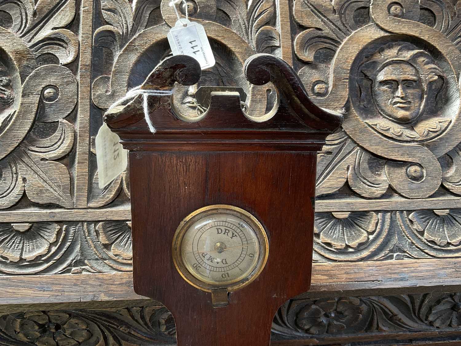 19th century mahogany wheel barometer of local interest - J Prile, Sudbury, 96cm high - Image 2 of 5