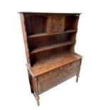 Early 20th century oak high dresser