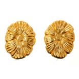 Pair of 18ct yellow gold flower earrings by Ilias Lalaounis