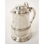 Early George II silver tankard, London 1743, Richard Gurney & Thomas Cook