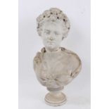 19th century carved marble bust