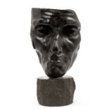 After Rodin: Bronze mask of Jean D’Aire - Burgher of Calais, and a related plaster mask