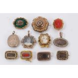 Group of antique brooches and pendants