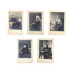 H.M.Queen Victoria, five carte de visite sized portrait photographs of the Queen circa 1886-1890s in