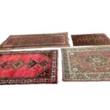 Hamadan design rug, together with a Persian runner, 262 x 125cm and two further rugs