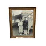 T..M. King George VI and Queen Elizabeth, fine portrait photograph of the Royal couple on board the