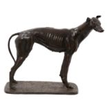 James Osborne (1940-1992) bronze sculpture of a Greyhound