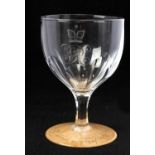 Fine Royal wine glass from Queen Victoria's service inscribed used by The Shah of Persia with proven