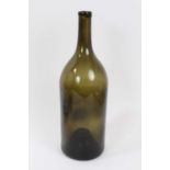 Large green wine bottle, late 18th century